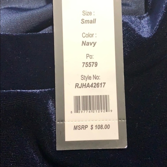 NWT. Romeo & Juliet Couture Navy Blouse. Size M. - Picture 11 of 13